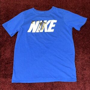 Nike Kids Royal Blue Tee with White Logo
